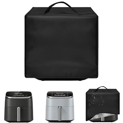 Image of Air Fryer Dust Cover for Cosori 9-in-1 TurboBlaze Air Fryer 6 Qt, 13 inchDx10.62 inchWx11.80 inchH, Reusable 600D Nylon w / 12m Aluminum Foil Cover, Heavy Duty, Heat Resistant, Waterproof, Dustproof