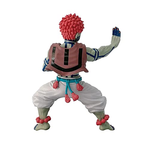 Image of Trunkin | Demon Slayer Upper Moon 3 Demon Akaza Statue Action Figure | Kimetsu no Yaiba Destructive Death Compass Needle Technique Multicolour Anime Figurine Weeb Manga Collectible Model Toy | 15 Cms