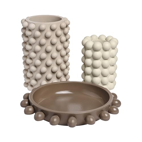 JONATHAN Y Petra Modern Minimalist Handmade Concrete Bubble Cylinder Vase