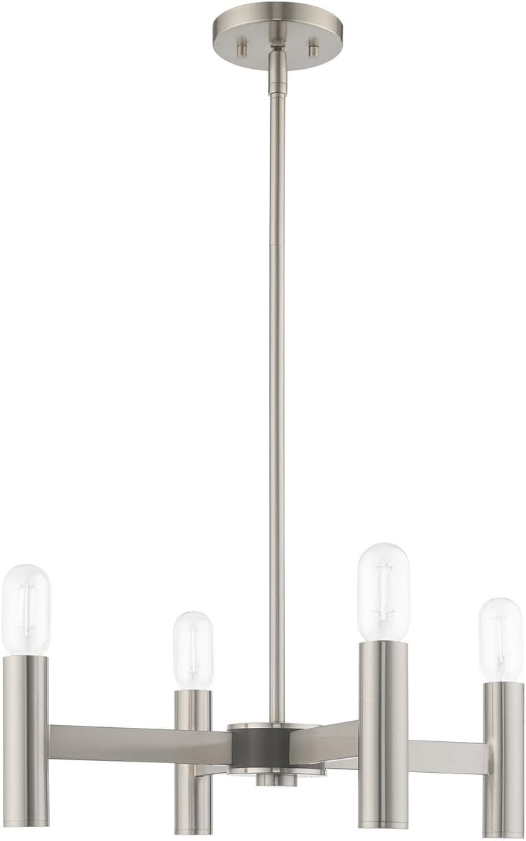 Livex Lighting 4 Lt Brushed Nickel Mini Chandelier
