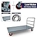 Flatbed Platform Cart Industrial Dolly – Heavy Duty 72” x 36” Hand Push Truck, Super Heavy Duty Flatbed with 2000Lb Capacity & 8'' Swivel Locking Wheels for Commercial Moving