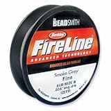 FireLine Braided Beading Thread 6lb,Smoke Grey, .006-Inches,125 Yards