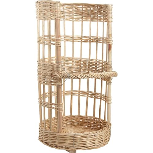 AUBRY GASPARD - Porteuse À Pain en Osier Blanc 1Er Choix - Diamètre 38 cm - Hauteur 72 cm - Fond en Bois sur 2 Lattes - Idéale pour Boulangerie et Cuisine -...