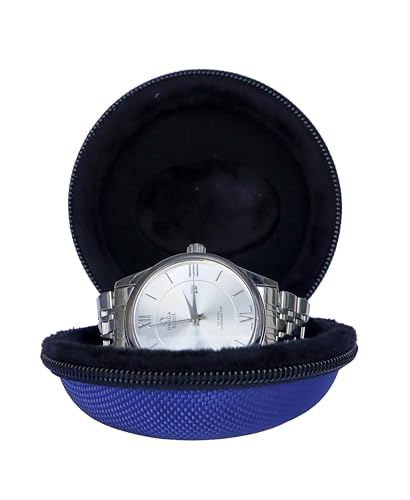 Image of Armor-Shell Watch Travel Case - Crush-Resistant Single Watch Box with Scratch-Guard Zipper & Carabiner | Shockproof Portable Organizer for Luxury, Mechanical & Smartwatches Up to 54mm