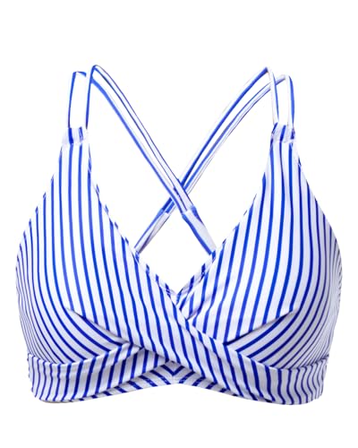 Image of Holipick Twist Front Bikini Tops for Women - Push Up Bathing Suit Top Padded Swimsuit Top