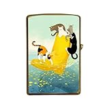 Zippo兼用ケース 長靴 猫 ネコ ジッポライターカバー ジッポ外側ケース 保護シェル 喫煙アクセサリー 両面プリント 互換性がある 防錆 防風 耐摩耗 個性 男女兼用 贈り物