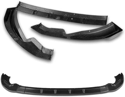 Miniatura 4 de Juego de 3 piezas de fibra de carbono real estilo GT-Style parachoques delantero alerón divisor lateral kit de protección compatible con Nissan 370Z