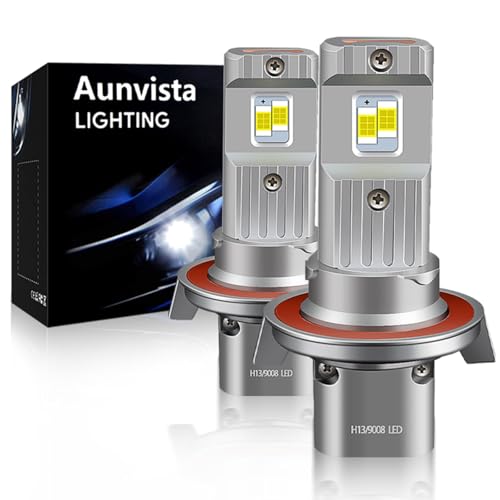 Aunvista 2Pack 9008 White Bulb White Light,30000LM Bright 6000K, 1:1 Size Replacement Fog Light Bulb Plug-and-Play Easy Installation IP67