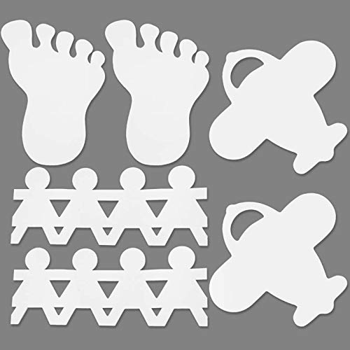 96pcs White Cutting Patterns Size 12-27cm