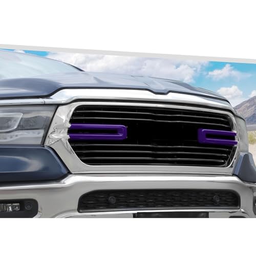 Image of Jimen Compatible with Dodge Ram 2018-2025, 2PCS Front Grille Cover Exterior Trim Accessories (Purple)