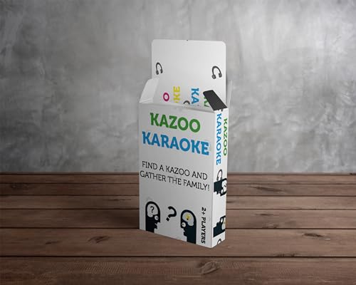 Kazoo Karaoke Music Decades - 52 Cards with 192 Playful Prompts (Charades for Adults/Family Christmas Game and Holiday Games)