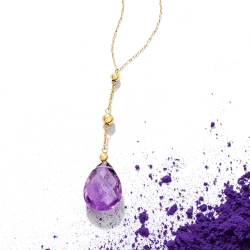 Ross-Simons 8.00 Carat Amethyst Y-Necklace in 14kt Yellow Gold3