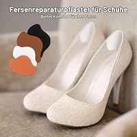 Flintronic 8 Paar Sneaker Reparatur Patch, Fersen Patch, Schuhe Ferse Reparatur Sneaker, Leder Fersenschutz, Fersenpolster Reparatur für die Meisten Arten(Groß+Klein),Schwarz+Weiß+Kaffee+Dunkelgelb – Ansicht 8