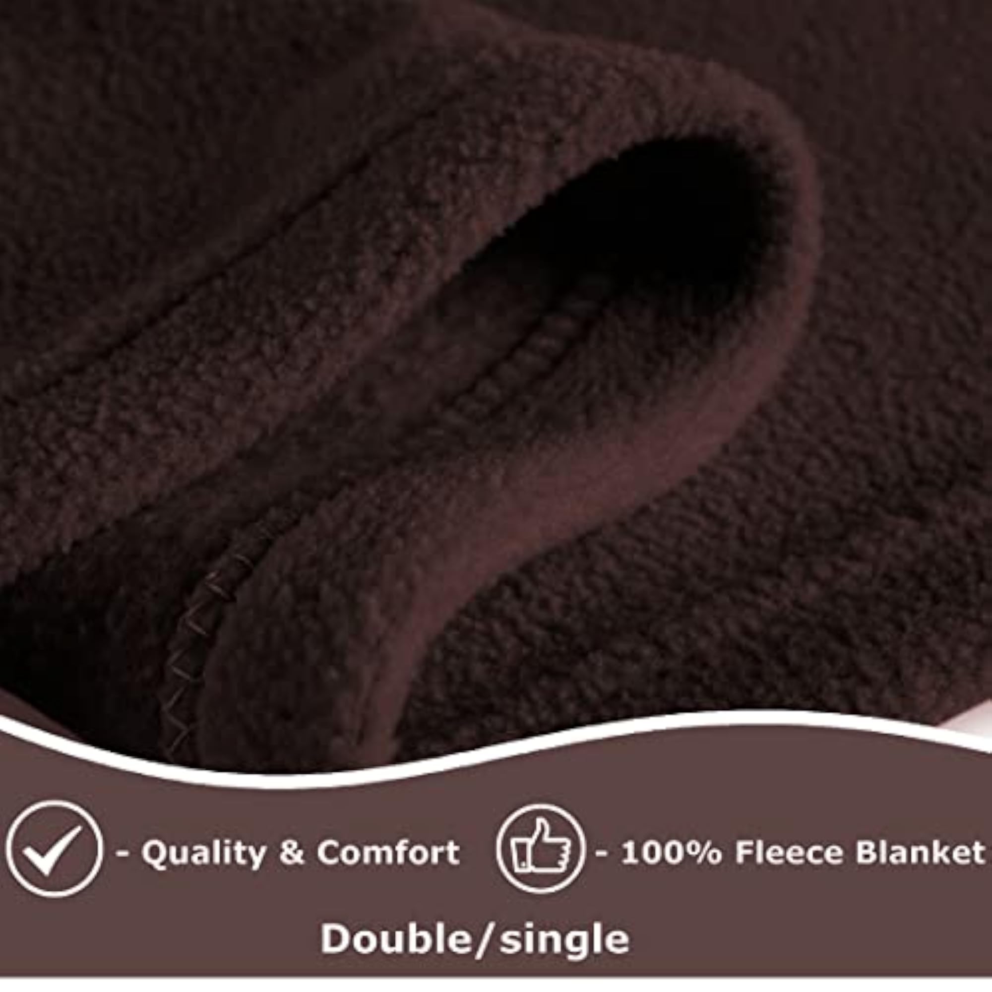 Plain Polar Fleece Heavy Weight Single Bed Blanket