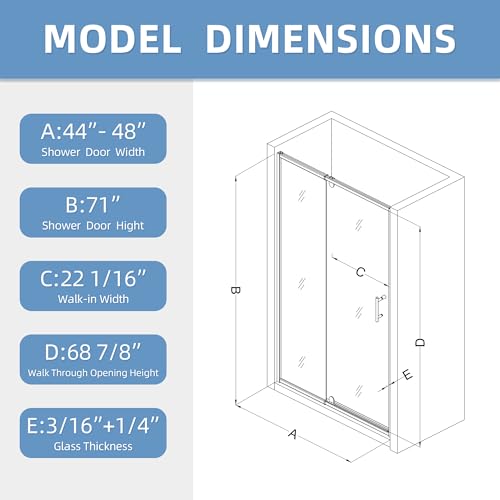 Image of Royal Guard 38-42 inch W x 71 inch H Pivot Swing Glass Shower Door,Brush Nickel