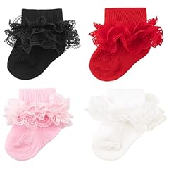 4 Pairs C: Milky White, Pink, Black, Red