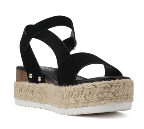 Image of Soda CLIP ~ Women Open Toe Ankle Strap Platform Espadrille Sandal