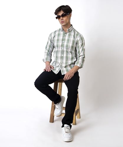 Image of TrapNation Men's Checkered Regular Fit Shirt
