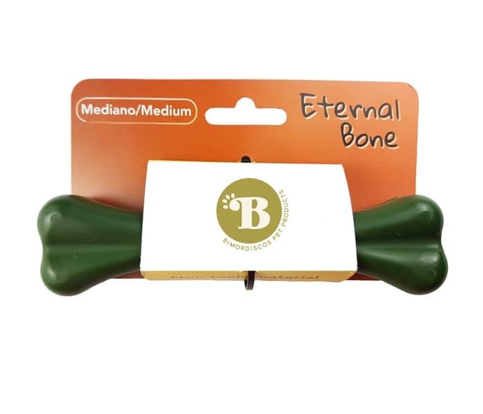 BIMORDISCOS Eternal Bone | Juguete Indestructible para Perros | Huesos | Juguetes para Masticadores Agresivos | Todas Las Edades (M)