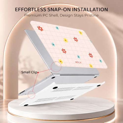 Image of MOCA Case Compatible with MacBook Air 13 inch M5 M4 M3 M2 2026-2022 Hardshell Cover for MacBook Air 13.6, A3449 A3240 A3113 A268