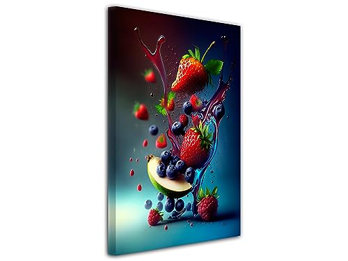 DECLINA, XXL Decorative Canvas Picture 50 x 80 cm Fruit Freshness
