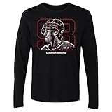 500 LEVEL Connor Bedard Chicago Overlay Long Sleeve Shirt (Black, Medium)