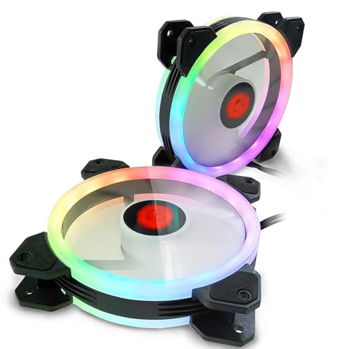 ENTWINO RGB Gaming PC Fan, RGB Ring LED Fans, Quite Cooling Computer Fans Cooler, CPU Case Cooler Fan - Image 4
