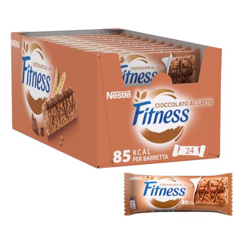 FITNESS Milk Chocolate Barrette Cereali Integrali con Cioccolato al Latte, 24 Barrette da 22,5g (540g)