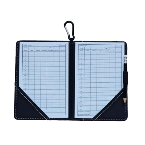 Folpus ゴルフスコアカードホルダーディスプレイ ヤーデージブックカバーアクセサリー スコアカードノートブック ゲーム用 男女兼用 ラウンド記録 メモ, Style D