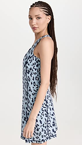 Sweaty Betty Women's Power Workout Dress, Blue Cheetah Print, L #TOP3