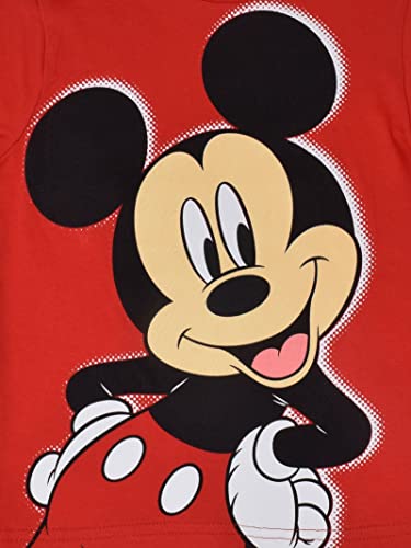 Disney Mickey Mouse Toddler Boys T-Shirt and Mesh Shorts Set 12 Months Red-Black - Image 5