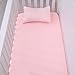 JISEN 3 Piece Crib Bedding Set Soft Baby Ruffle Crib Comforter Set with Quilt, Sheet, Pillowcase - Nursery Bedding for Boys or Girls Pink