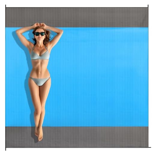 MAQIHAN Large Beach Blanket Sandproof - 1PCS Beach Mat Picnic Blanket for Holiday Traval Beach Vacation Picnic Camping Hiking Lightweight with 4 Metal Stakes 1 Drawstring Pocket and 1 Carabiner