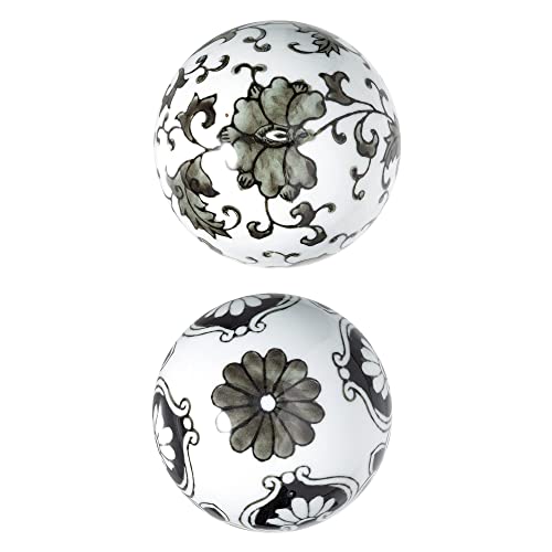 Liphontcta Black Porcelain Orbs Decorative Balls Small Ceramic Spheres For Centerpiece Or Individual Use Ideal For Use In Tray Bowl Or Basket Decor 3 Inches Each Set Of 6 #TOP3