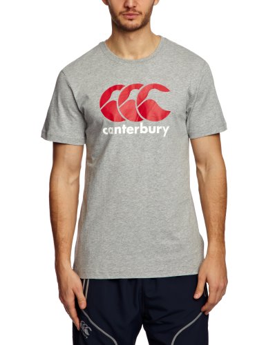 Canterbury Men's CCC Cotton Logo T Shirt - Classic Marl/Red, Small