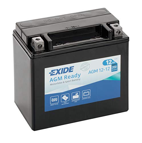 Batería Exide AGM12 12 Moto 12V Agm Ready. 12V   12Ah/200A (EN) (150x90x145mm)