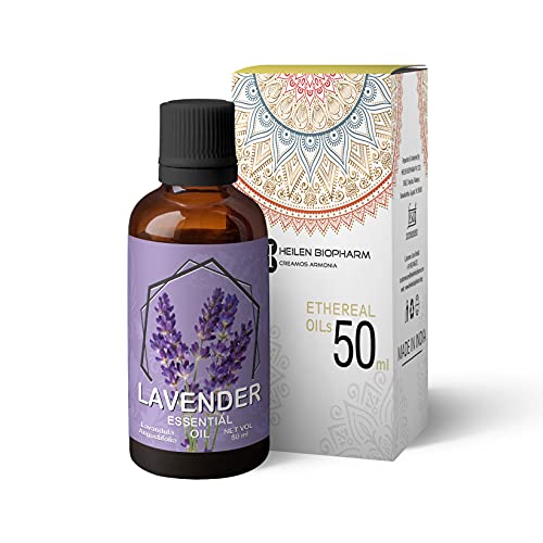 Image of Heilen Biopharm Lavender Essential Oil,For Radiant Skin & Antidepressant (Lavendula Angustifolia) - 50 mL Bottle Pack of 1