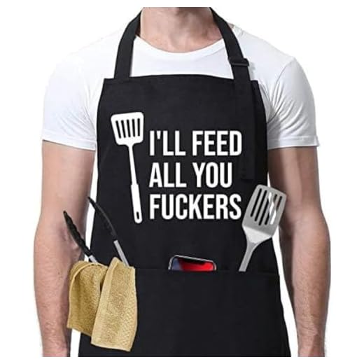 ShopINess Divertido Delantal I'll Feed You (Negro)