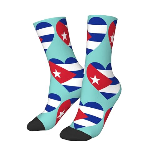 SEAEAGLE Love Cuban flag A Pair Junior Athletic Short Tube Socks Children Calf Tube Socks Short Stockings