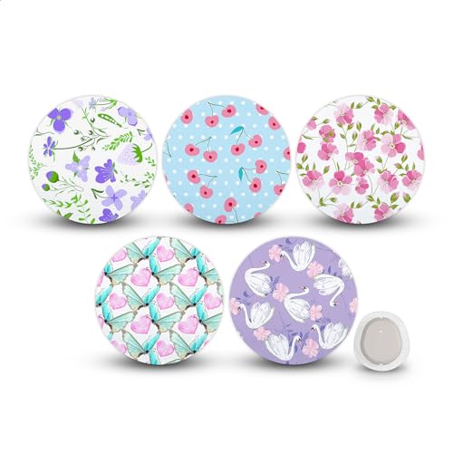 iFunyo 30 Pack Waterproof G7 Adhesive Patches Stelo Sensor Covers Hypoallergenic & Latex-Free Overpatch Breathable CGM Protection Covers for 15 Days Bloom & Grace