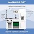Delta Children Deluxe Modern Kitchen - Toy Kitchen Playset with Realistic Knobs that Turn/Click, Oven, Sink and Fridge/Freezer with Ice Maker, White