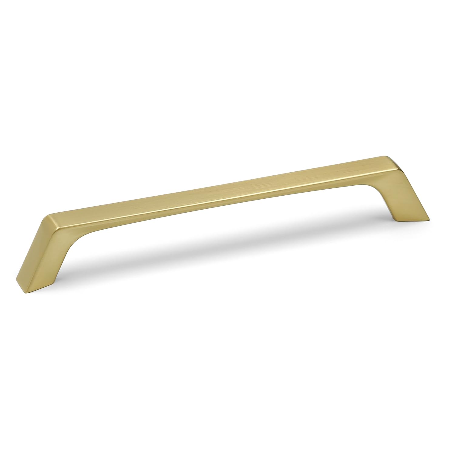 Brass Cabinet Bar Handle 160mm Centres Polished Gold D-Bar Angled Modern Cupboard Door Drawer Cabinet Pull Wardrobe Furniture Replacement Upcycle Hardware
