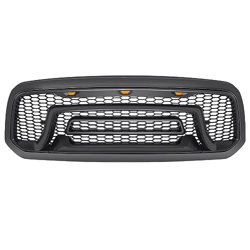 Allinoneparts Front Grille Compatible with 2013-2018 Dodge Ram 1500, 2019-2023 Ram 1500 Classic, Bumper Grill with Amber Lights (NO "RAM" LETTER) by Allinoneparts - Image 2