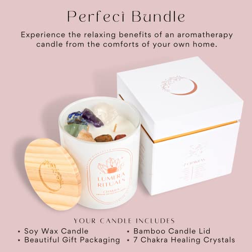 Crystal Candle, Chakra Candle, Spiritual Candle, Intentional Meditation Candles, Candles With Crystals Inside, Manifestation Candle, Healing Stones Crystal Candles, Real Crystal Healing Candle #TOP6