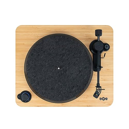 House of Marley Stir It Up Lux Wireless Tourne Disque Vinyle – Platine Vinyle Bluetooth, 2 Vitesses, Fabriquée de Manière Durable, Platine en Verre, avec Cellule Elliptique AT-95E, Bambou - Les Beatles, Paul McCartney, John Lennon, RIngo Starr, George Harrison House of Marley Stir It Up Lux Wireless Tourne Disque Vinyle – Platine Vinyle Bluetooth, 2 Vitesses, Fabriquée de Manière Durable, Platine en Verre, avec Cellule Elliptique AT-95E, Bambou – Image 3