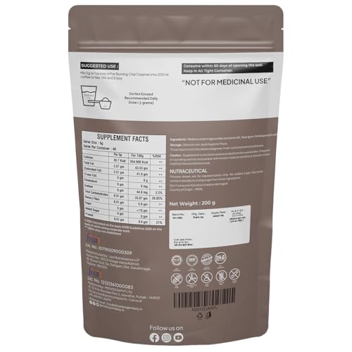 Miduty Fat Burning Chai Creamer - Fat Burning - Metabolism - Fat loss - Weight management - Diabetes care - Medium Chain Triglyceride MCT Powder 200g