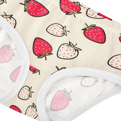 Girls' Underwear Fruit Strawberry Toddle Brief Panties 23020094
