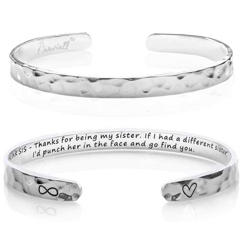 Carviell Bracelet, Funny Birthday Gift for Sister, Sister Bracelet Jewelry,