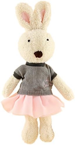 jiaru Toy Bunny Rabbits Stuffed Plush Animals,White,16 Inches,1PC