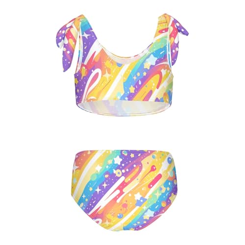 KLL Cute Cute Fairy Girls' Two Piece Bikini Sets Quick-Dry Bathing Suit Swimwear Cute Shoulder Strap2